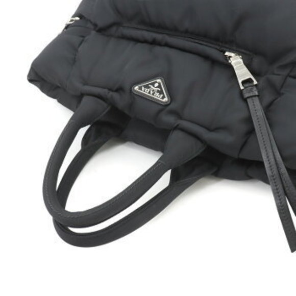 Prada Bomber Shoulder Bag nylon leather Nero Black - Picture 5 of 8